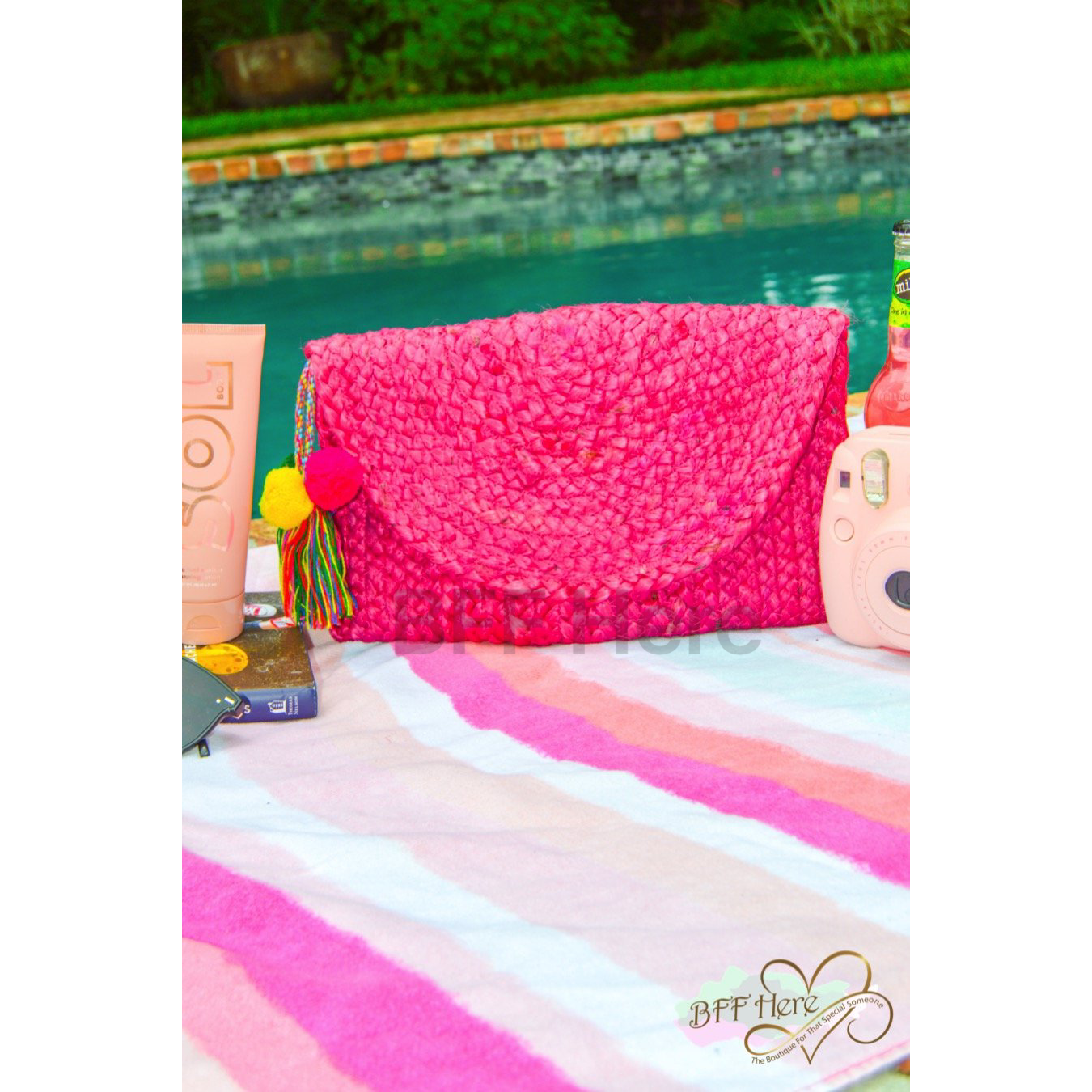 Bahama Jute Clutch - BFF Here