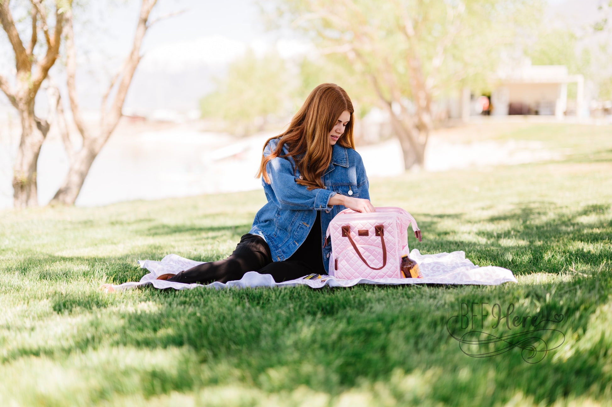 Trendy Cooler Lunchbox / Pink Quilt - BFF Here