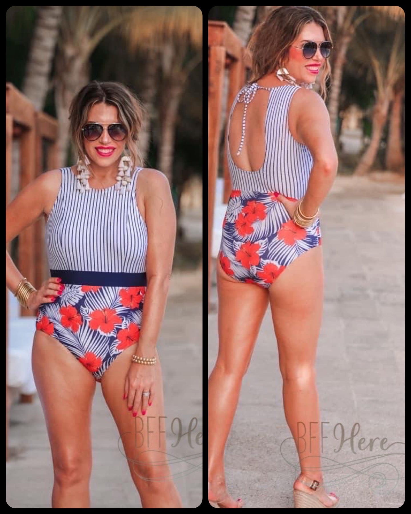 PREORDER—Saturday Surf Striped Swimsuit - BFF Here