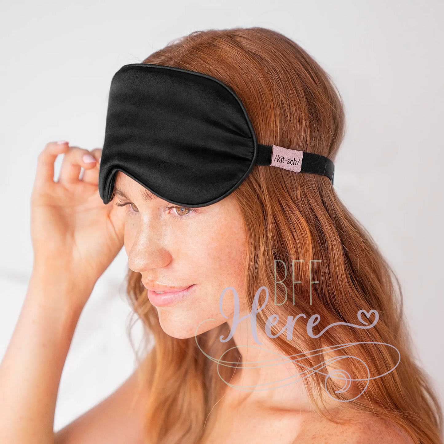 Satin Sleep Eye Mask - Black - BFF Here