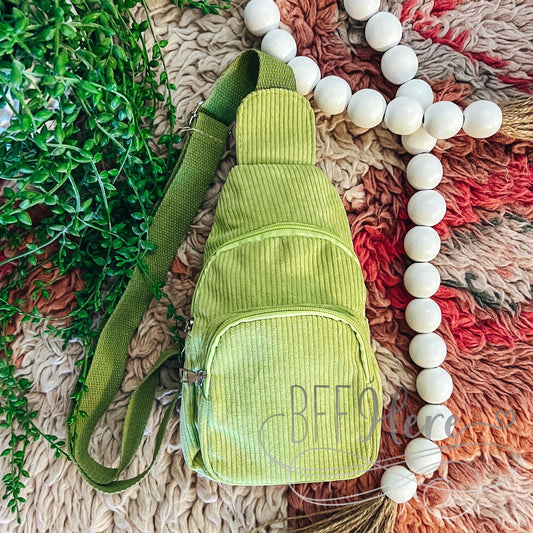 PREORDER—Corded Crossbody Bag-Lime - BFF Here