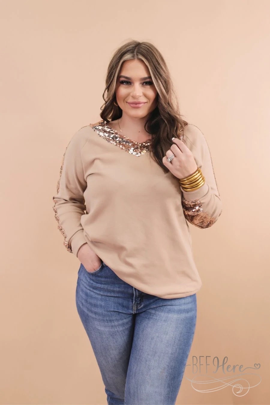 Hint Of Sass Sequin Top - BFF Here