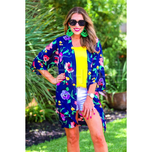 Dakota Floral Print Kimono -- Choice of Size - BFF Here