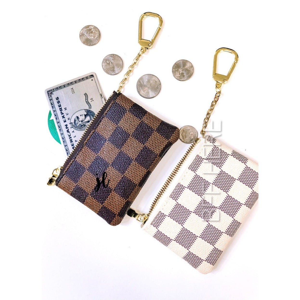 Marco Checkered Keychain -- Choice of Color - BFF Here