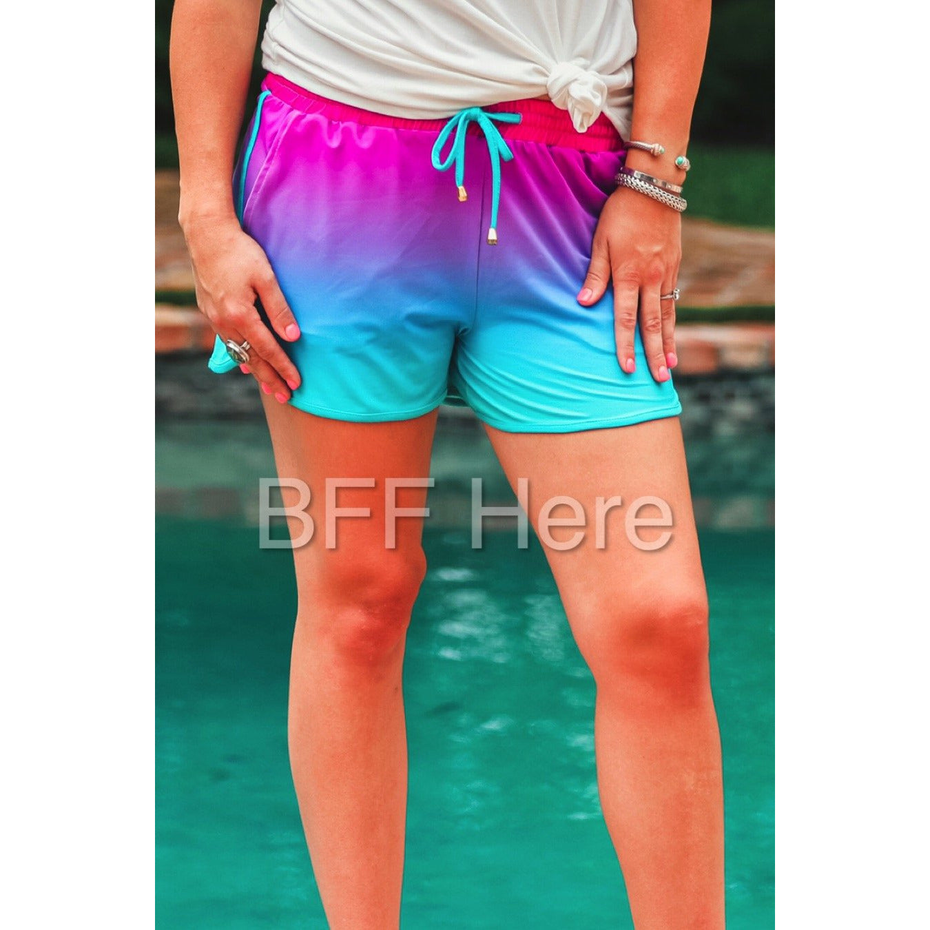 Ocean Breeze Drawstring Everyday Shorts - BFF Here