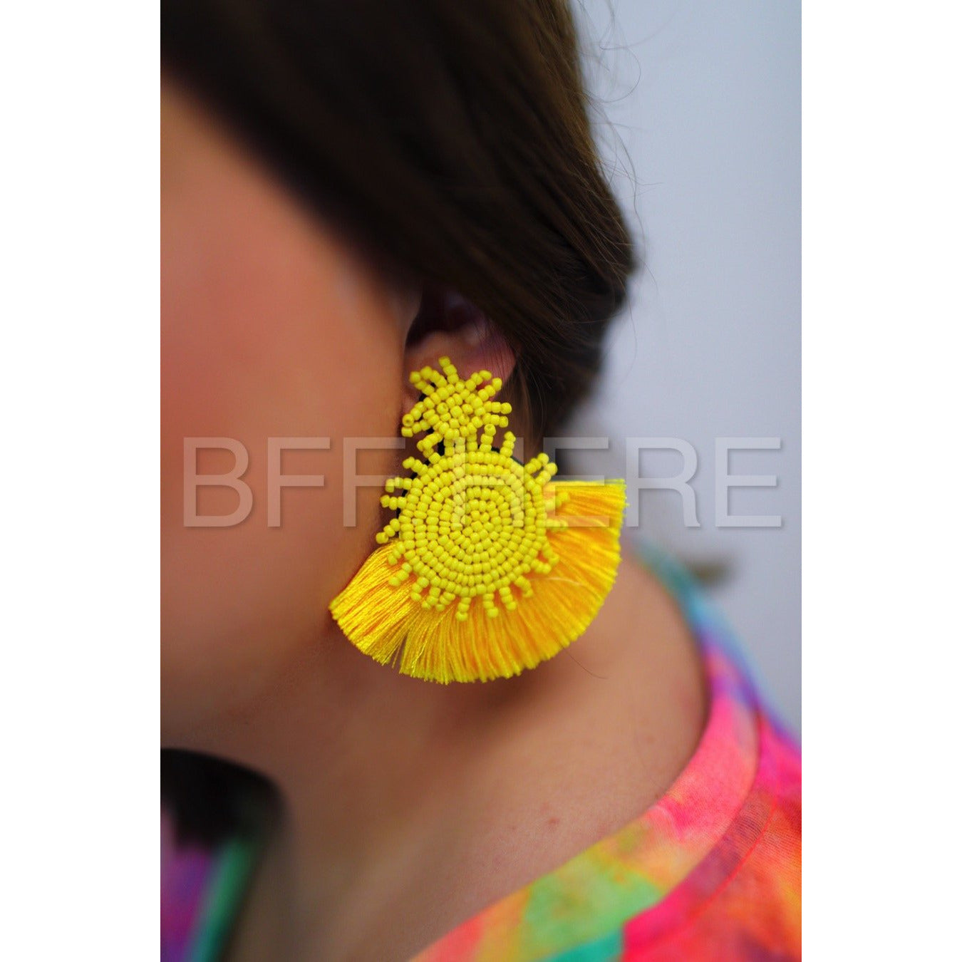 Daytona Beaded Fringe Earrings -- Choice of Color - BFF Here