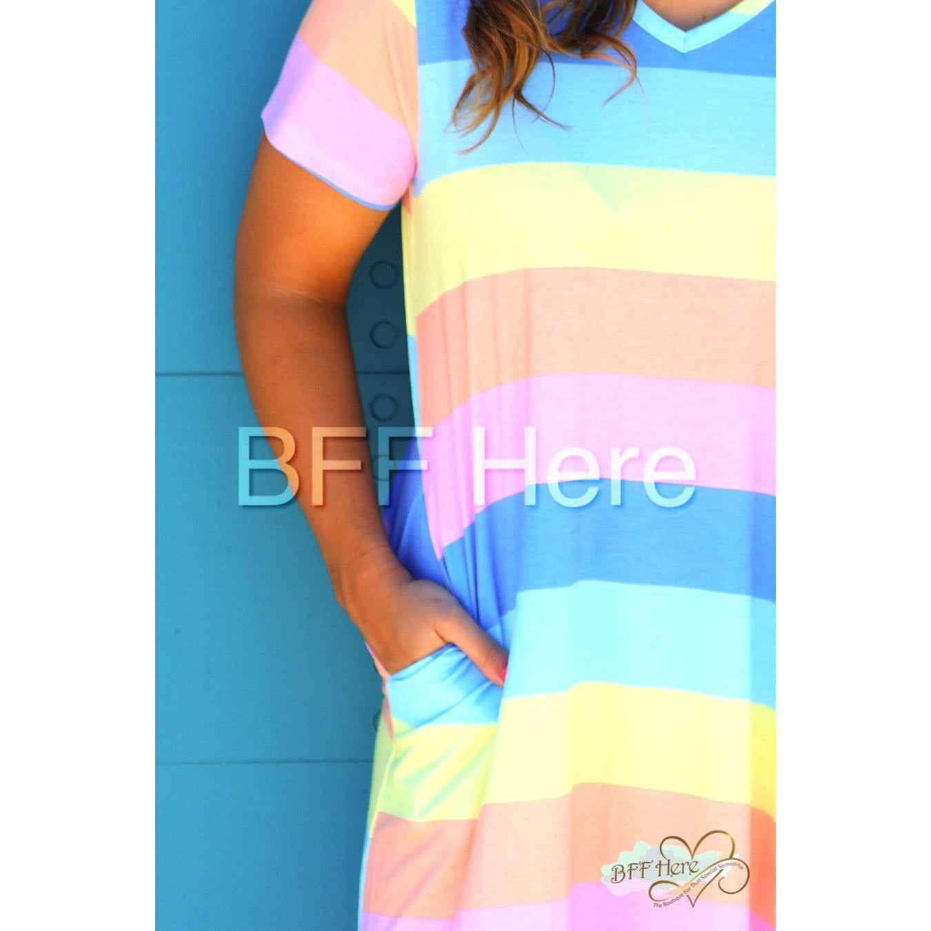 Carly Color Block Pocket Dress - BFF Here