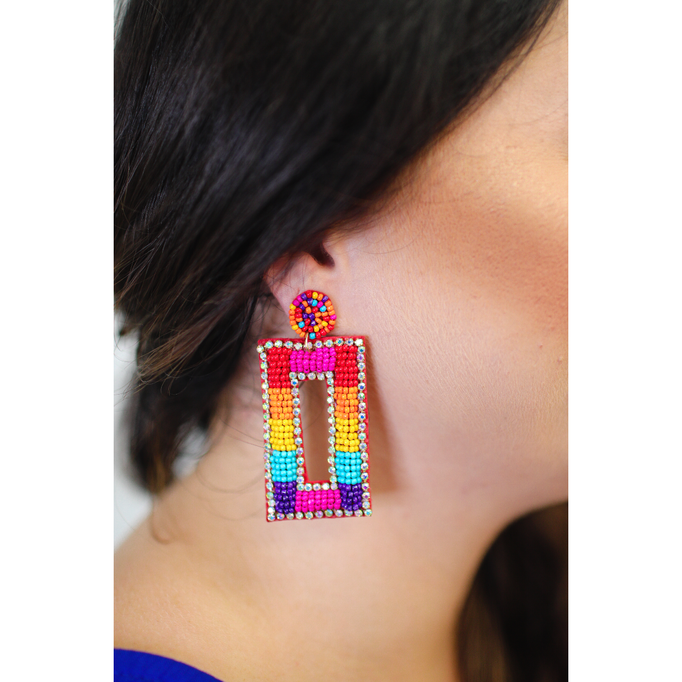 Festival Beaded Earrings -- Choice of Color - BFF Here