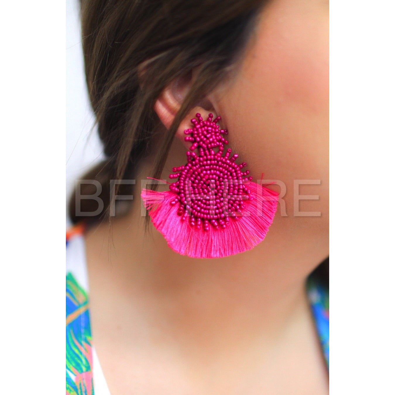 Daytona Beaded Fringe Earrings -- Choice of Color - BFF Here