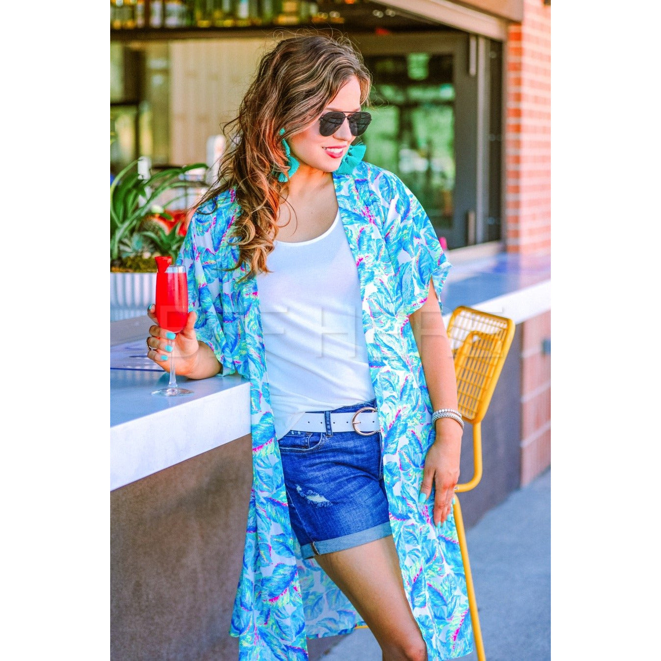 Panama Tropical Print Kimono - BFF Here