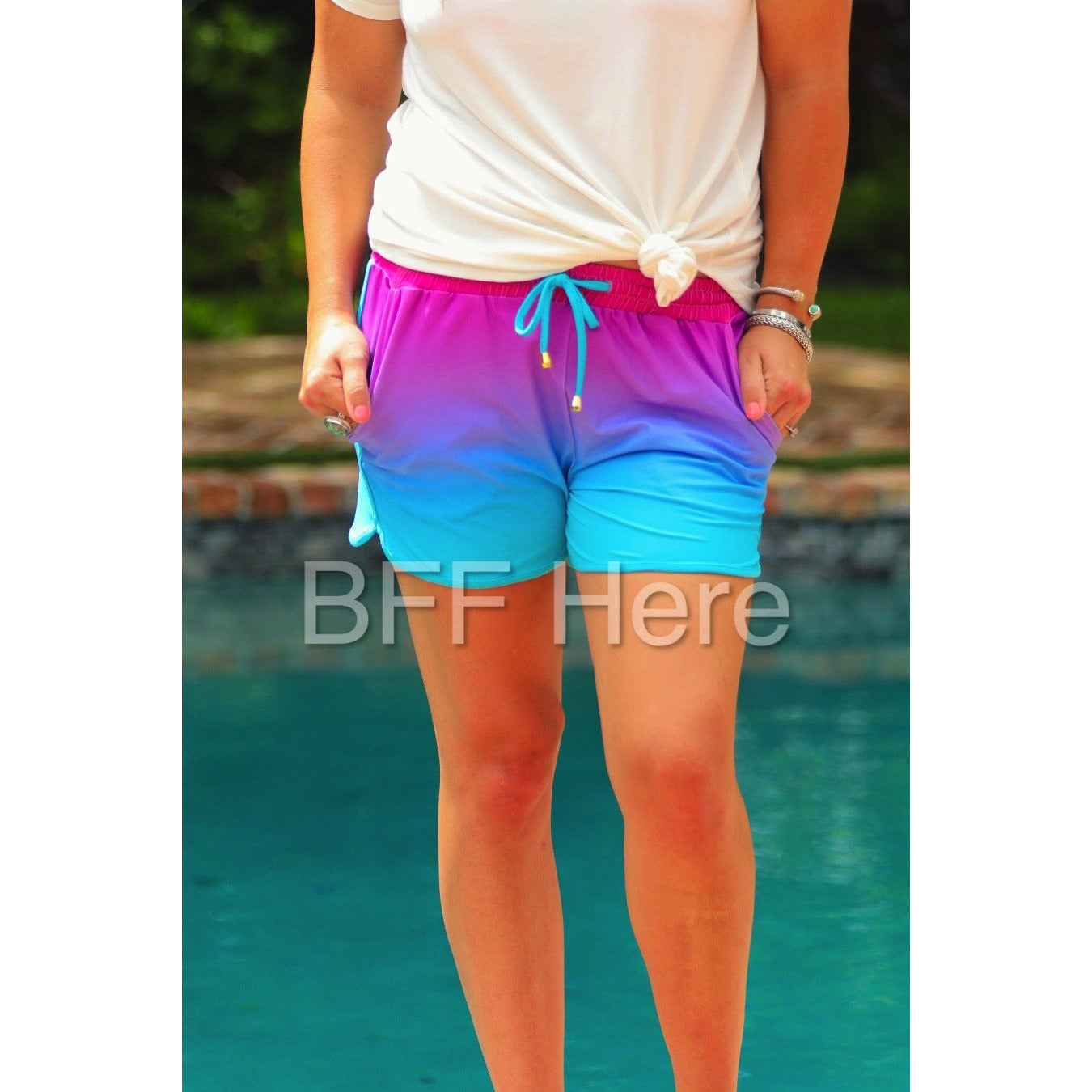 Ocean Breeze Drawstring Everyday Shorts - BFF Here