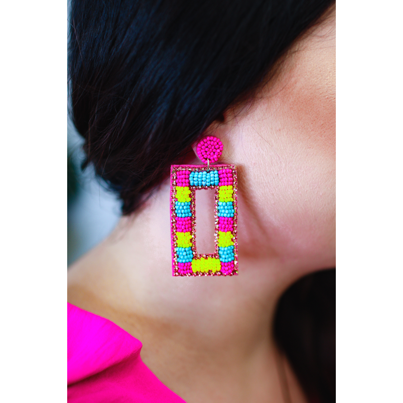 Festival Beaded Earrings -- Choice of Color - BFF Here