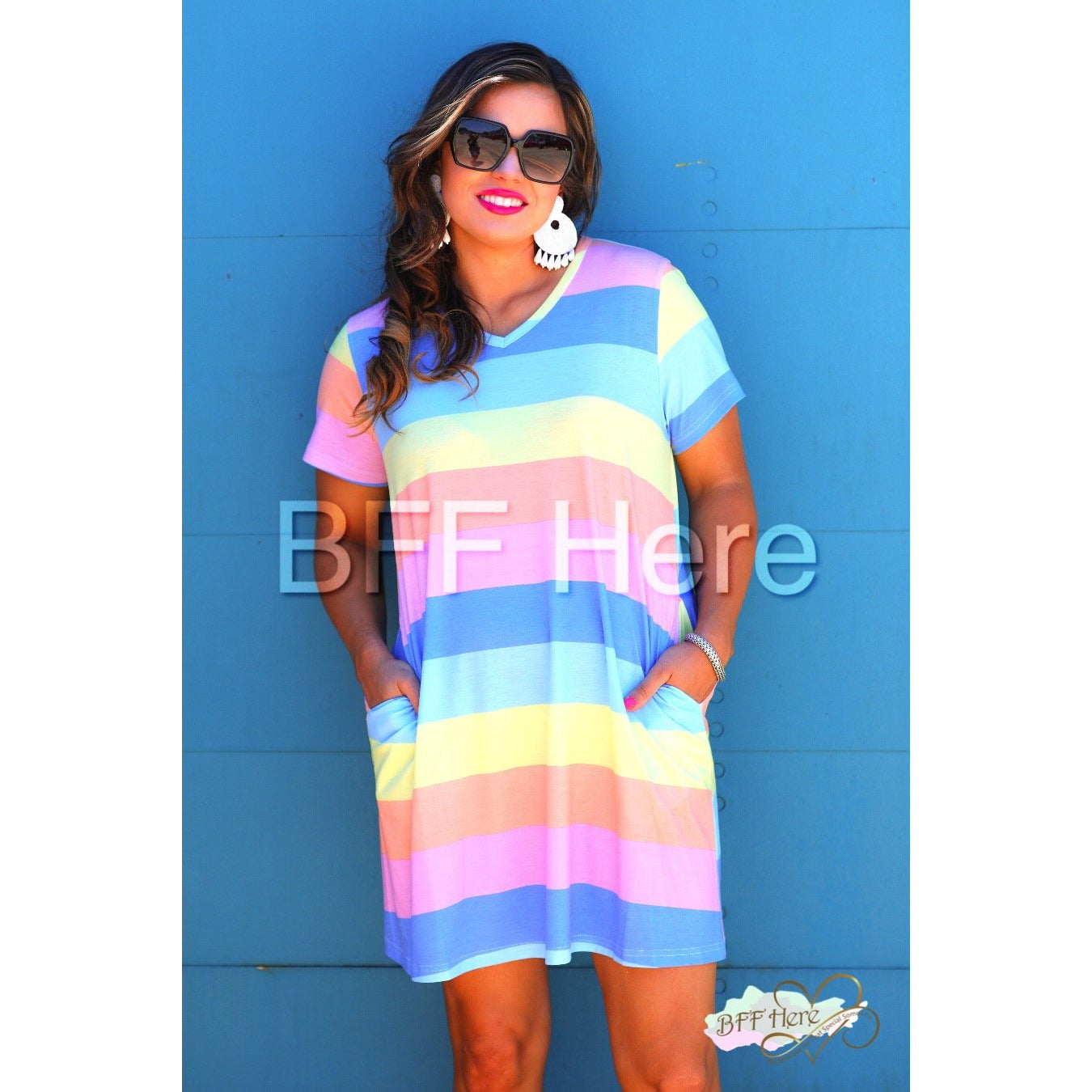 Carly Color Block Pocket Dress - BFF Here