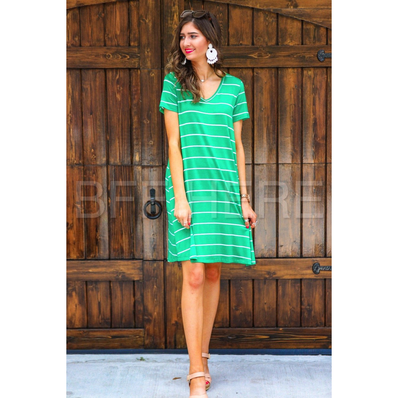 Abby Perfect Dress -- Green - BFF Here