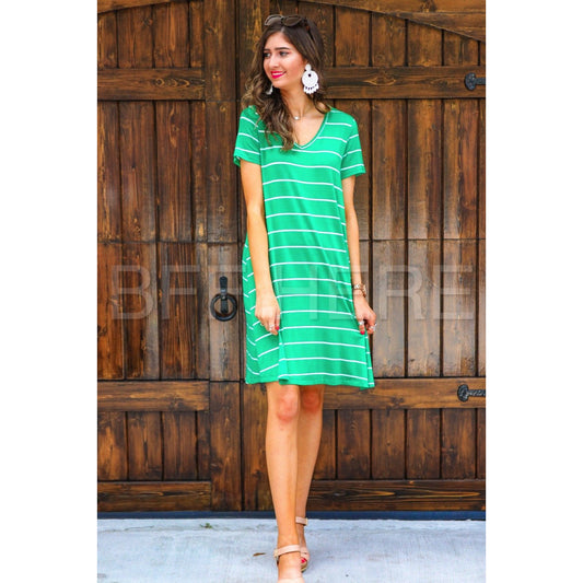 Abby Perfect Dress -- Green - BFF Here