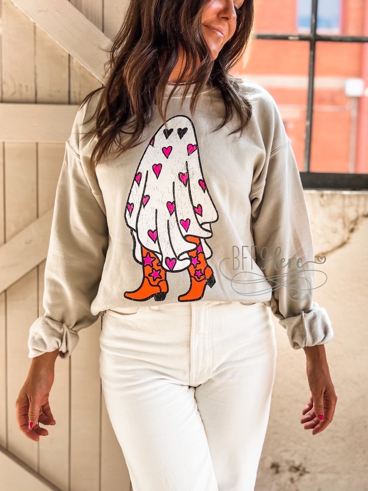 Boo In Boots Sweatshirt - BFF Here