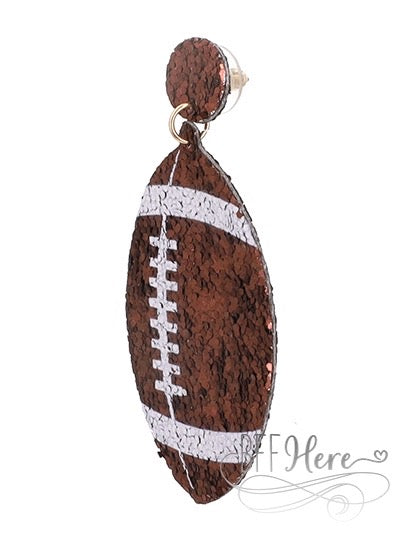 Glitter Football Earrings - BFF Here