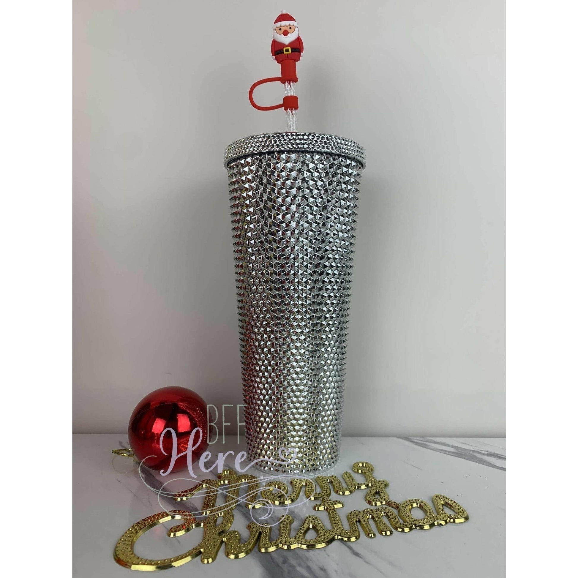 Holiday Studded Tumbler -- Choice of Color - BFF Here