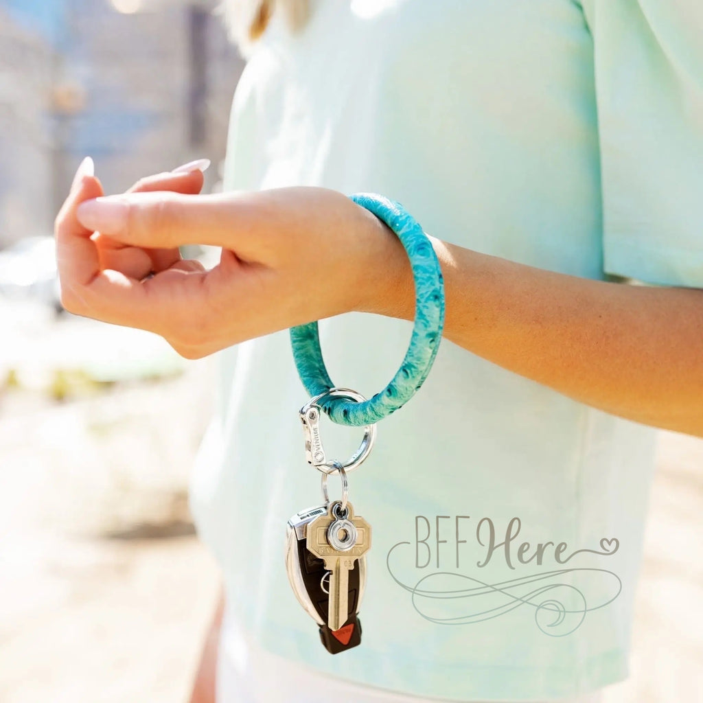 Ochen Key Rings Peacock Ostrich - Leather Big O-Key Ring by Oventure – BFF Here