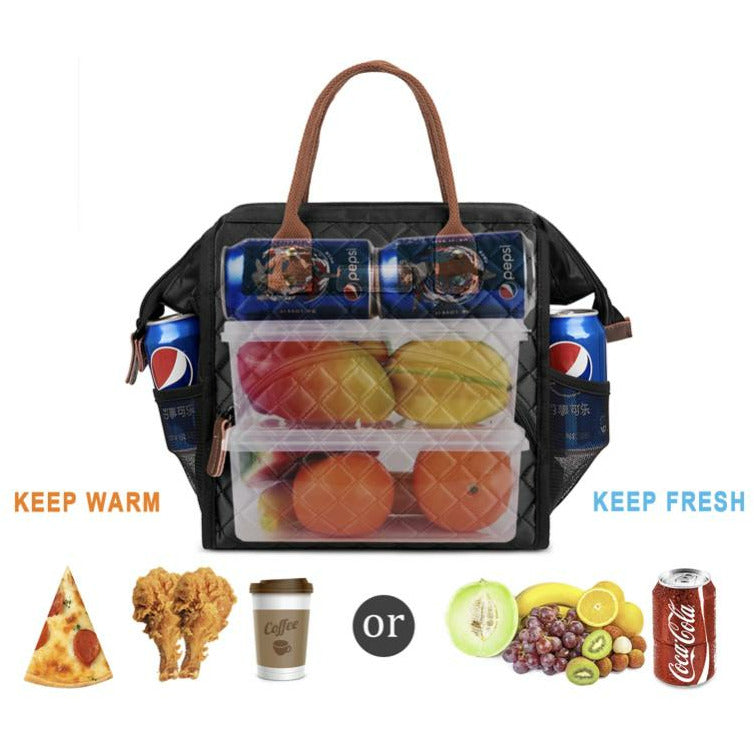 Trendy Cooler Lunchbox -- Cream Check - BFF Here