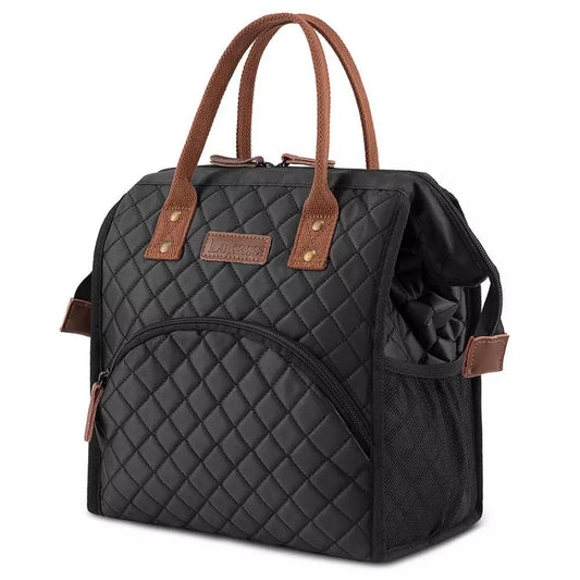 Trendy Cooler Lunchbox -- Black Quilted - BFF Here