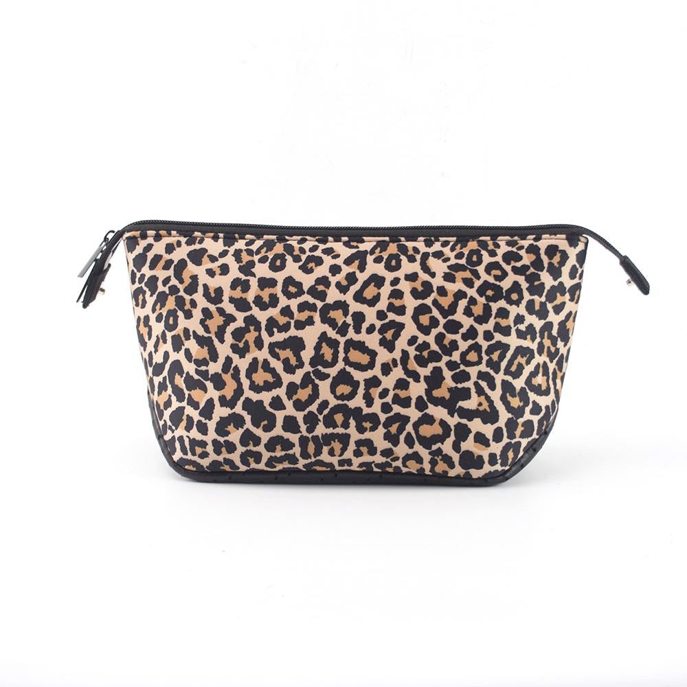 Neoprene Cosmetic Bag -- Leopard - BFF Here