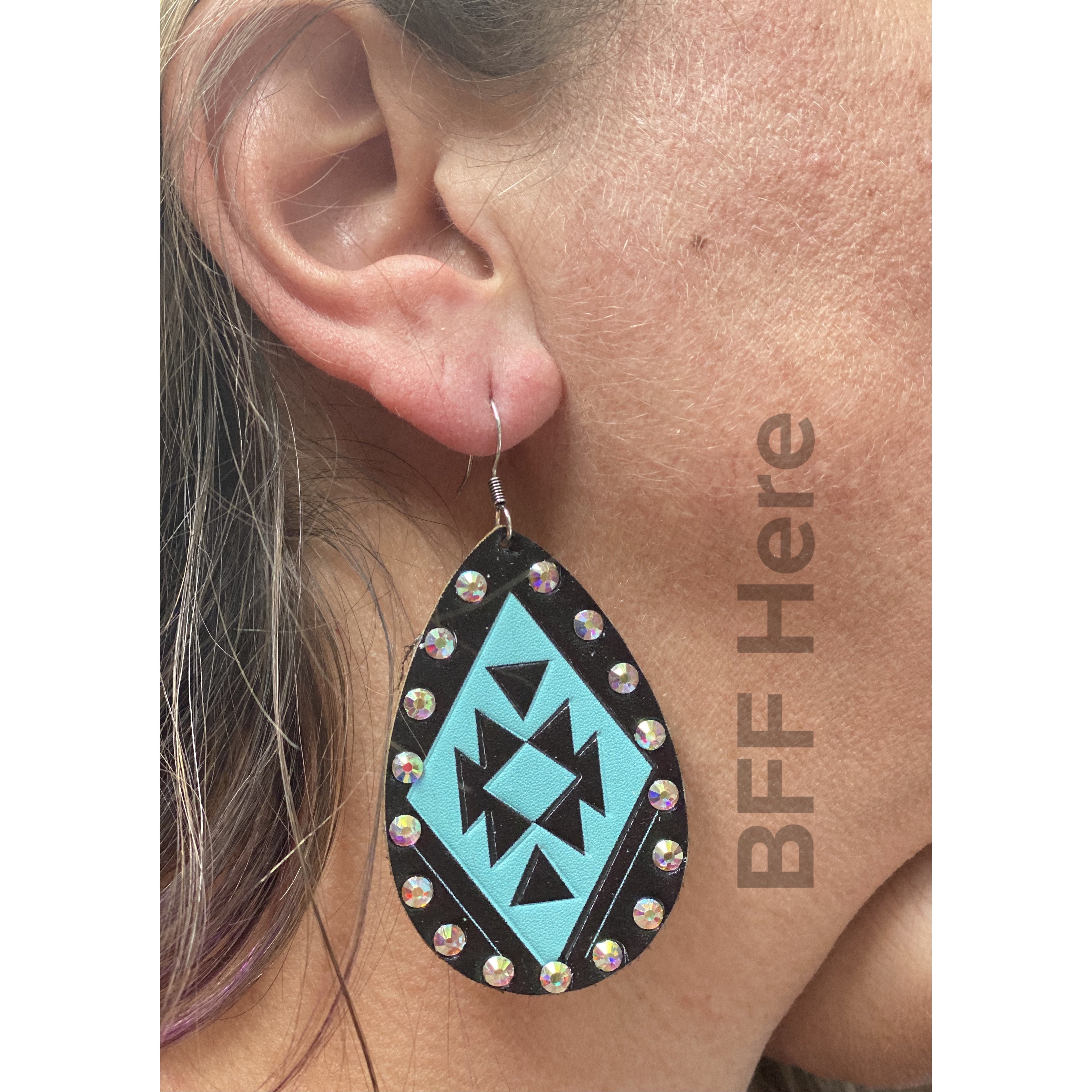 Aztec Teardrop Earring - BFF Here