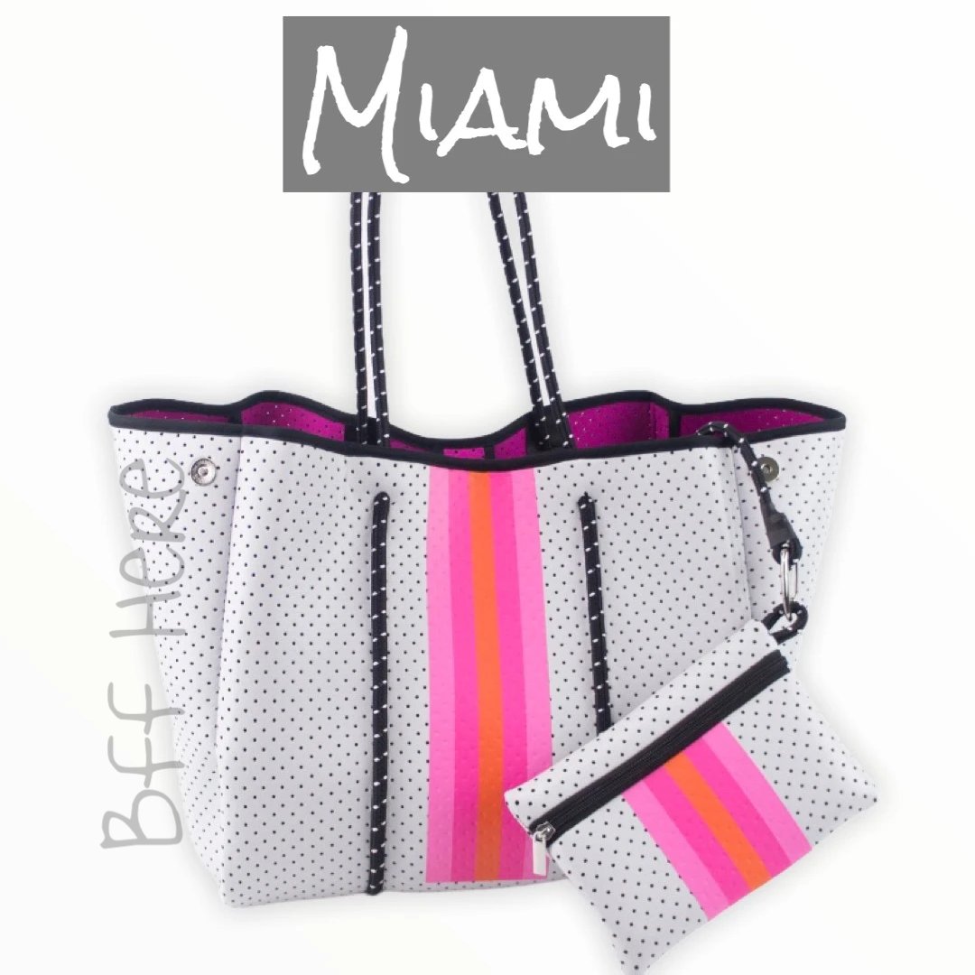 Neoprene Tote --  Miami - BFF Here