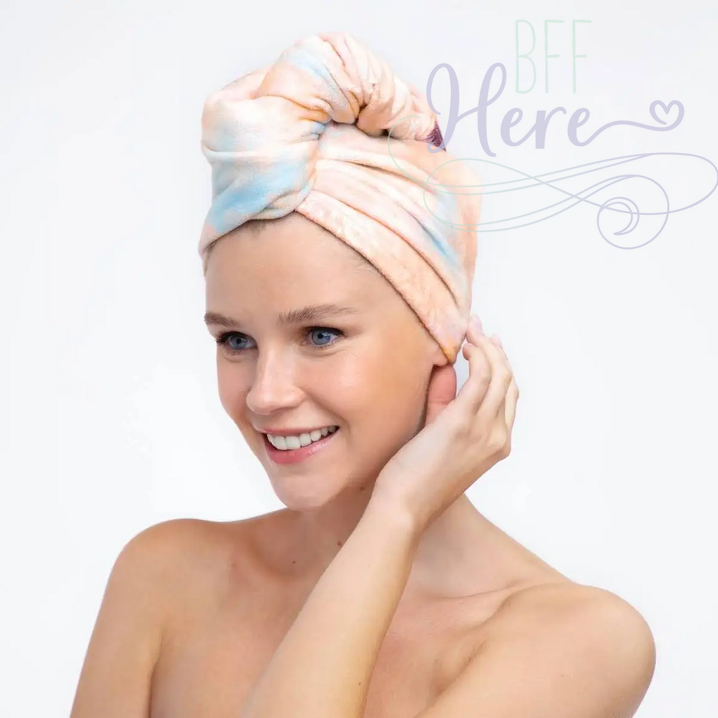 Quick Dry Hair Towel - Sunset Tie Dye - BFF Here