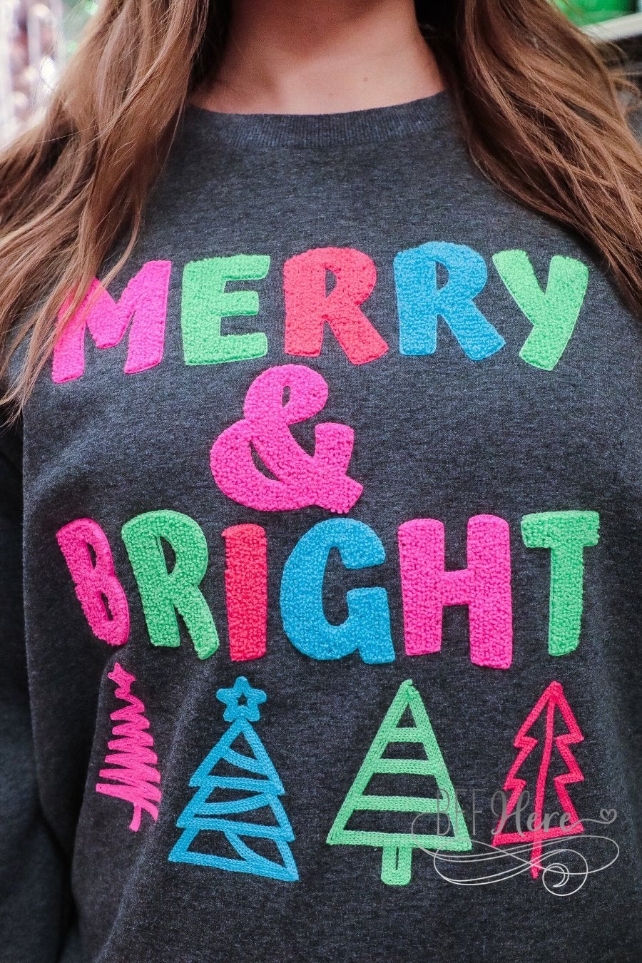 PREORDER-Merry And Bright Patch Sweatshirt - BFF Here