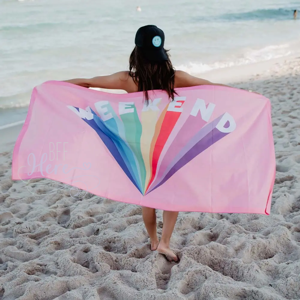 Quick Dry Beach Towel -- Weekend - BFF Here