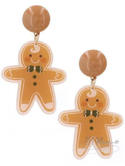 Gingerbread Man Earrings - BFF Here