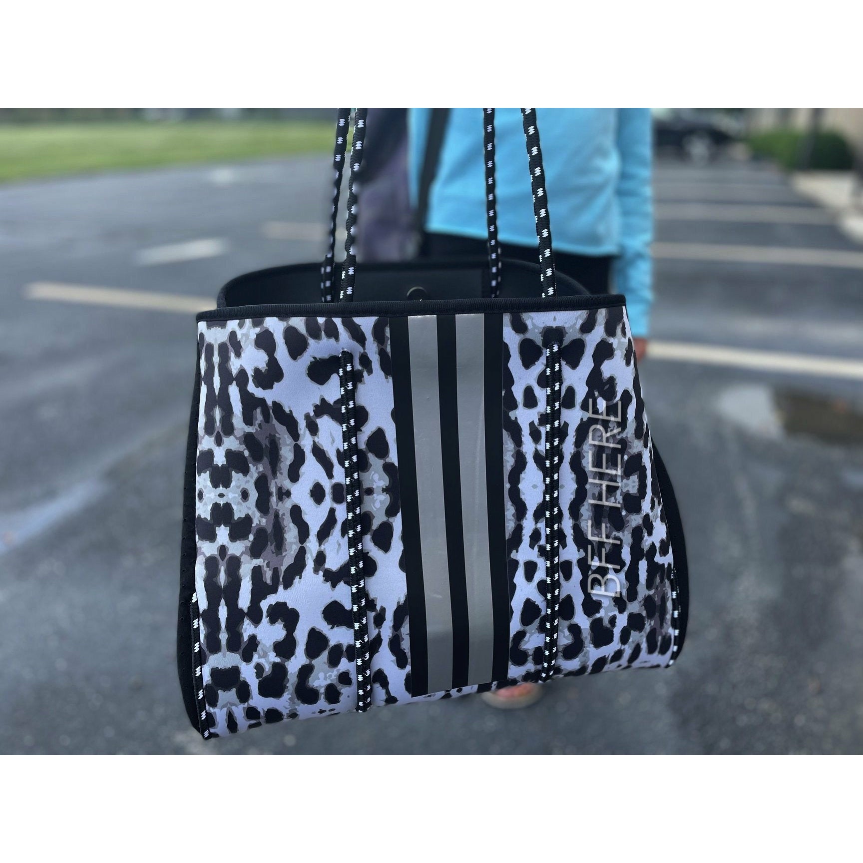 Neoprene Tote — Wild Stripe - BFF Here