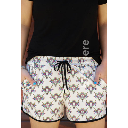 Wild West Bull Skull Everyday Shorts - BFF Here