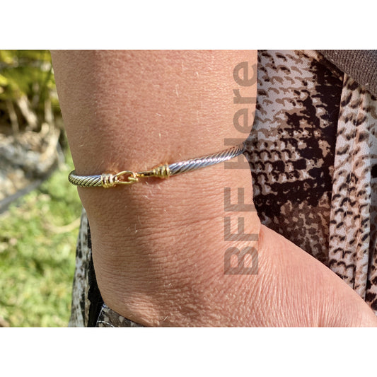 Jet Setter Stackable Latch Cable Bracelet - BFF Here