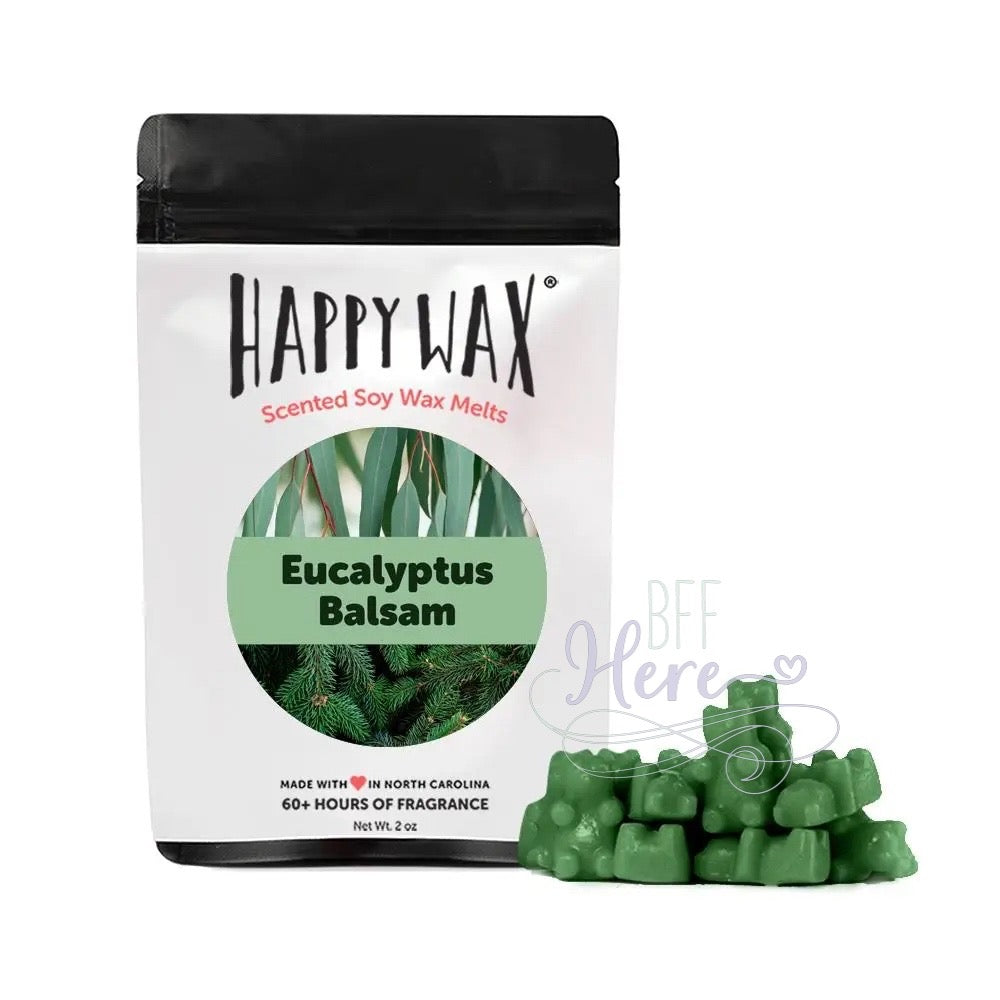 Happy Wax Soy Melts -- Eucalyptus Balsam - BFF Here