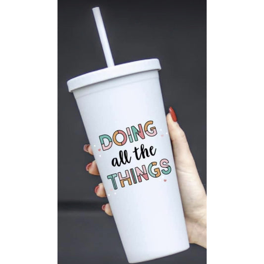 Matte Tumbler 22oz (Grey) - Doing All The Things - BFF Here