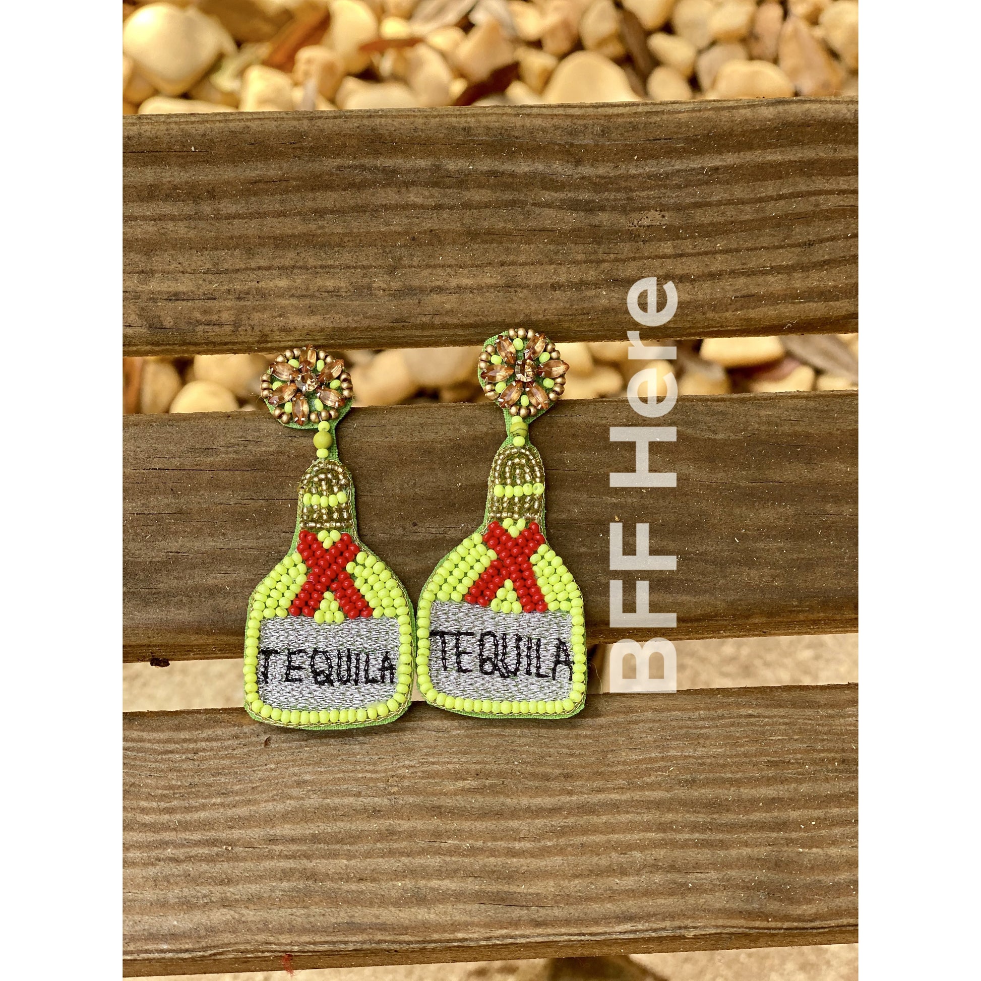 It’s 5 o’clock Somewhere Seed Bead Earrings — Choice of Color - BFF Here