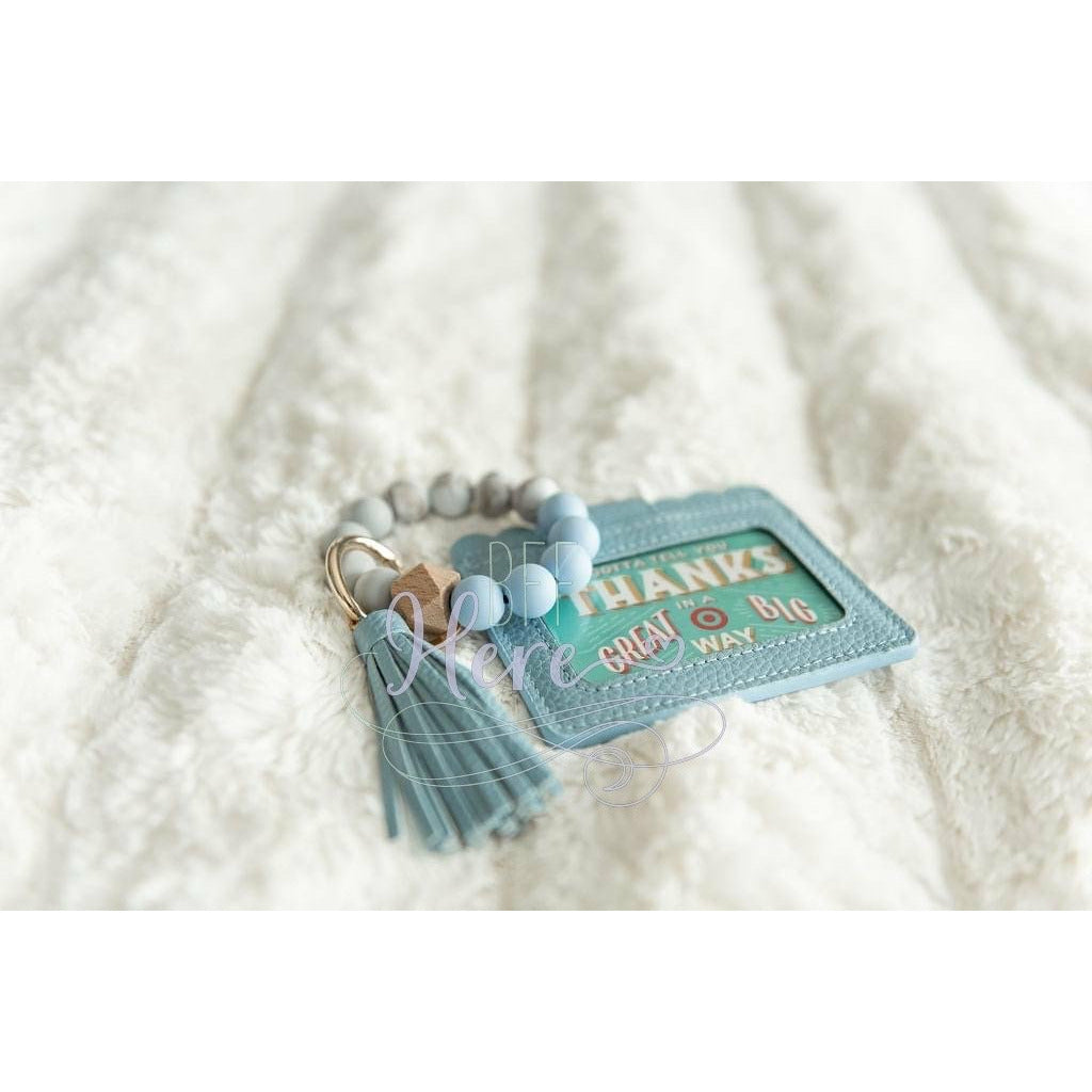 Dara Wristlet Keychain -- Baby Blue - BFF Here