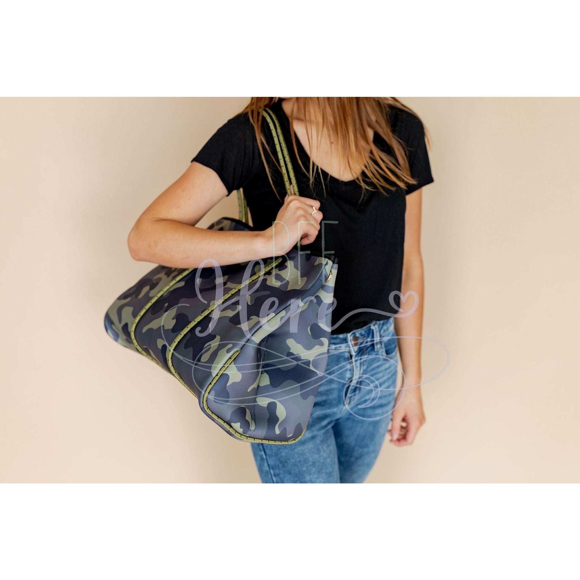 Neoprene Tote -- All Around Camo - BFF Here