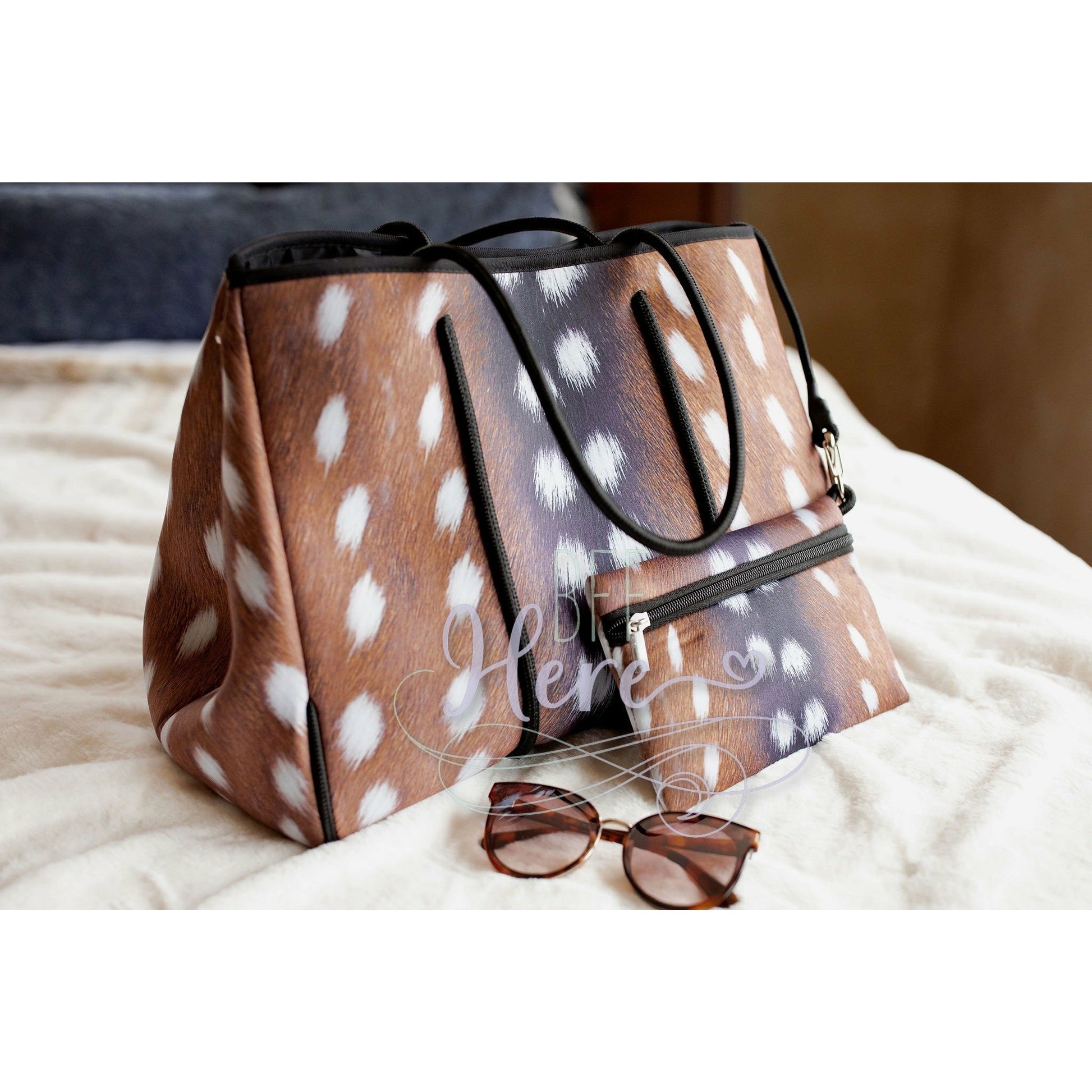 Neoprene Tote -- Freckles - BFF Here