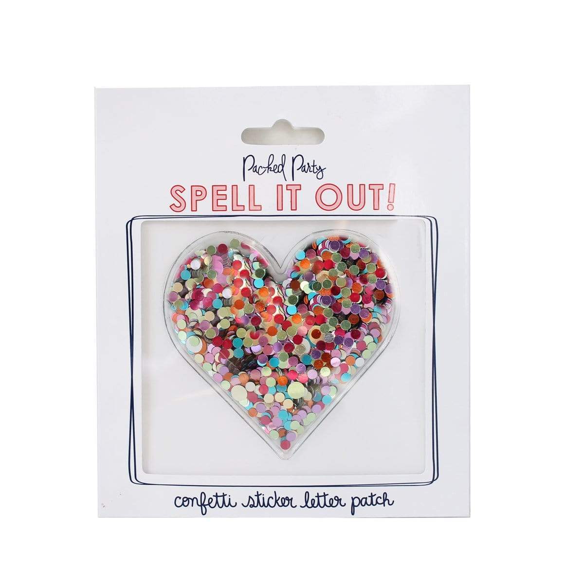 Confetti Heart Sticker by Packed Party - BFF Here