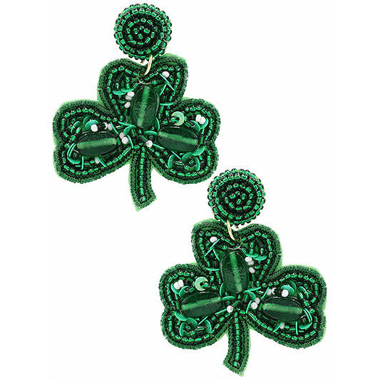 Luck Of The Irish Seed Bead Earrings - BFF Here