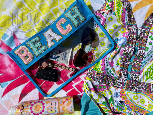 Nylon Clear Bag: Beach - BFF Here