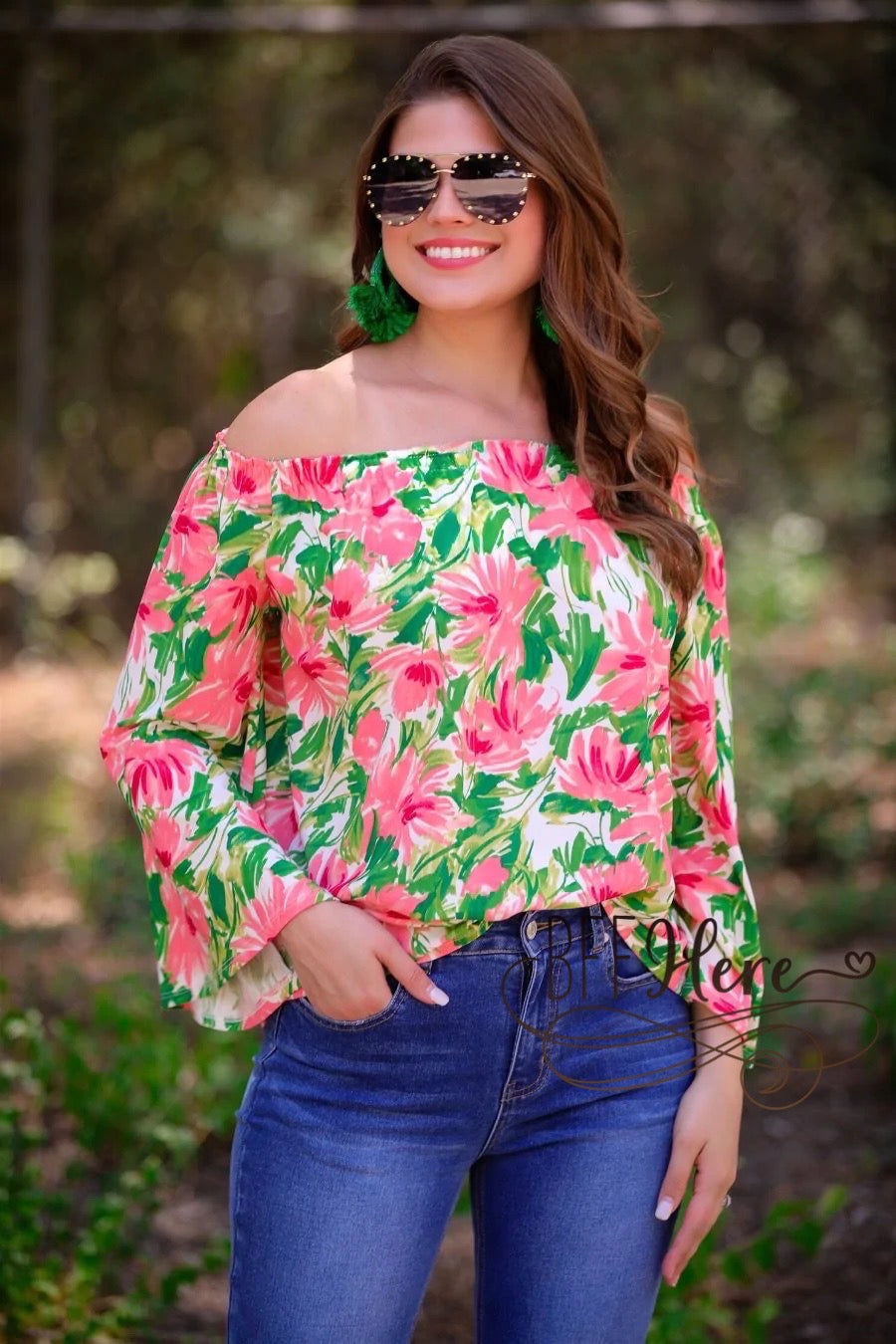 Raelynn Floral Off The Shoulder Top - BFF Here