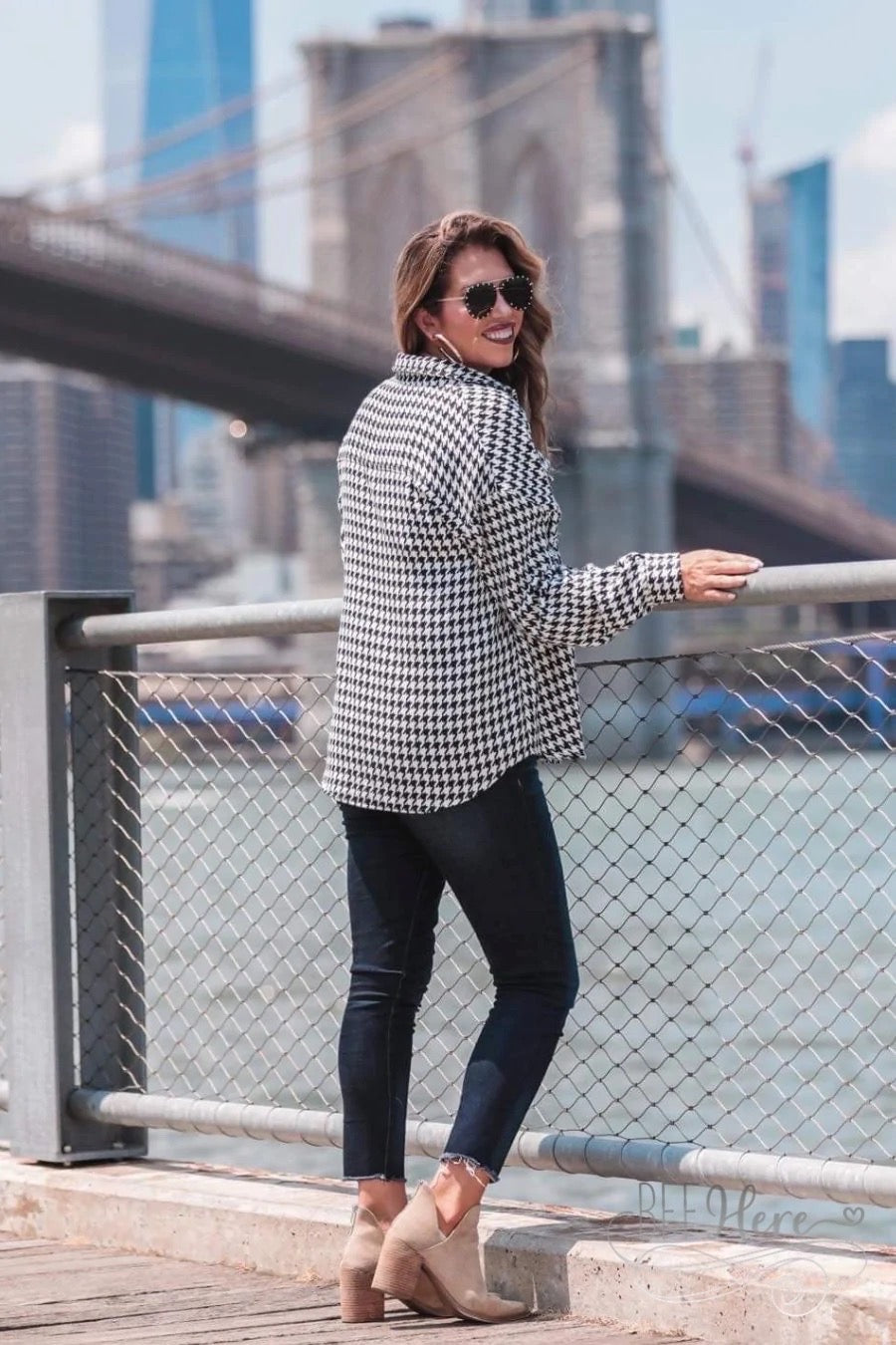 Sonoma Houndstooth Shacket - BFF Here