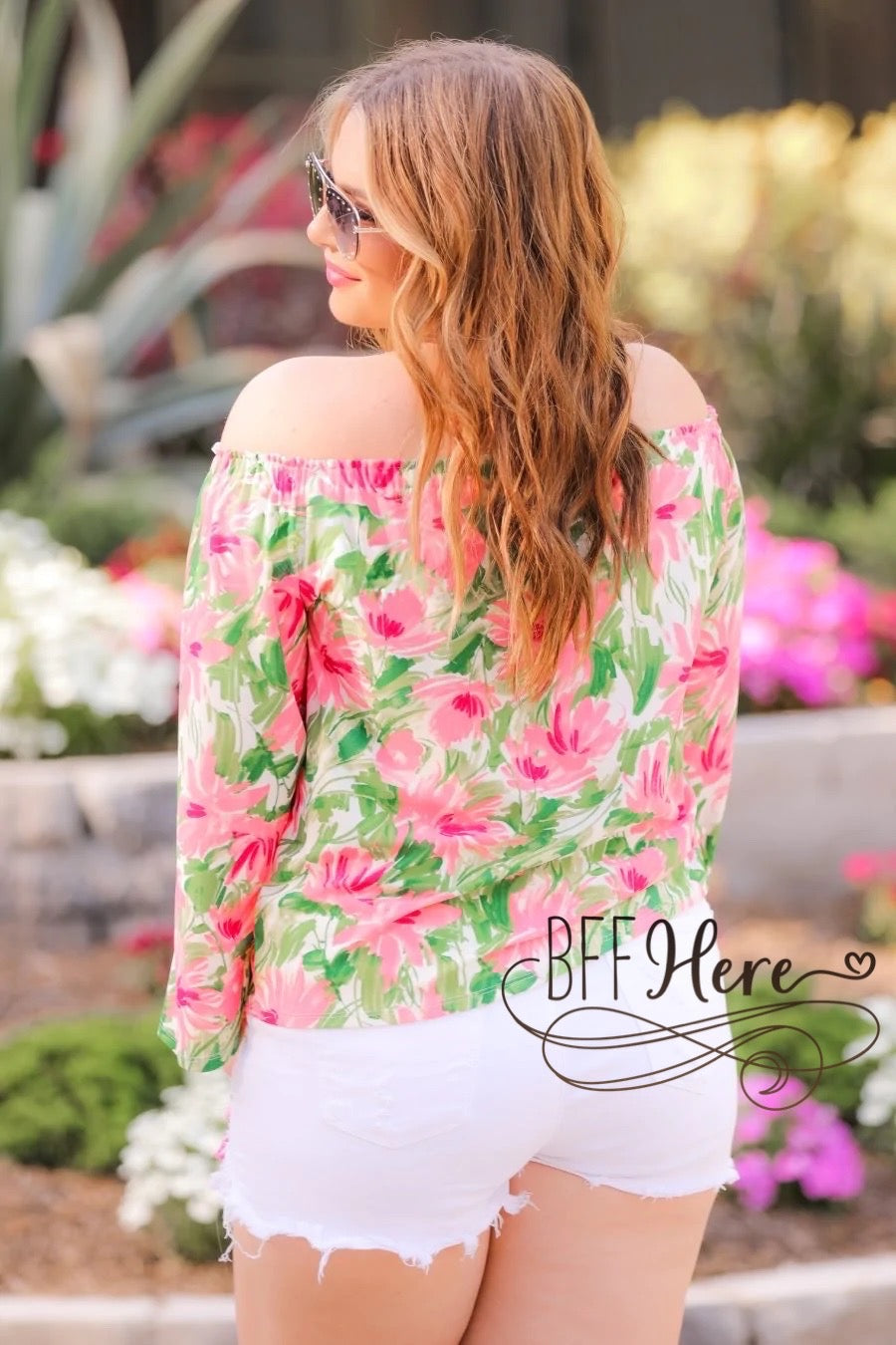 Raelynn Floral Off The Shoulder Top - BFF Here