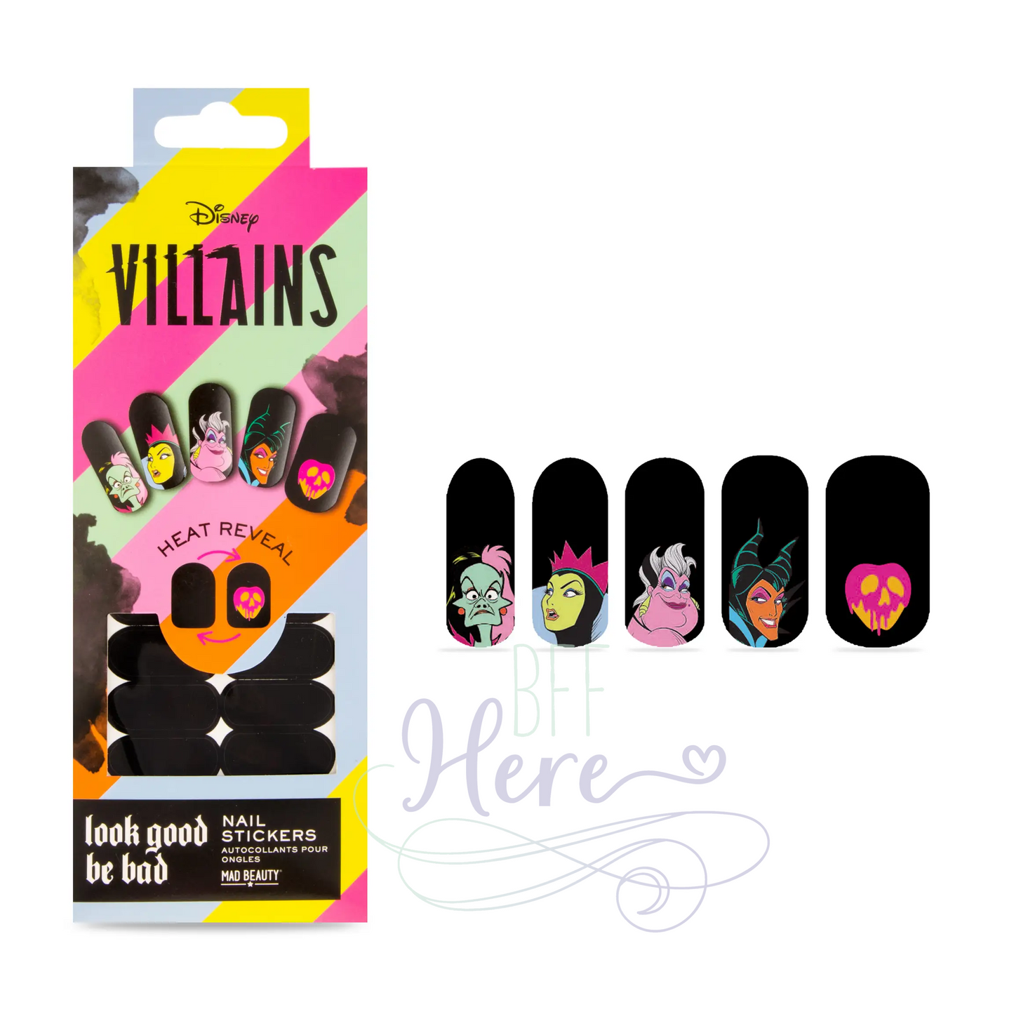 Pop Villains Heat Nail stickers - BFF Here