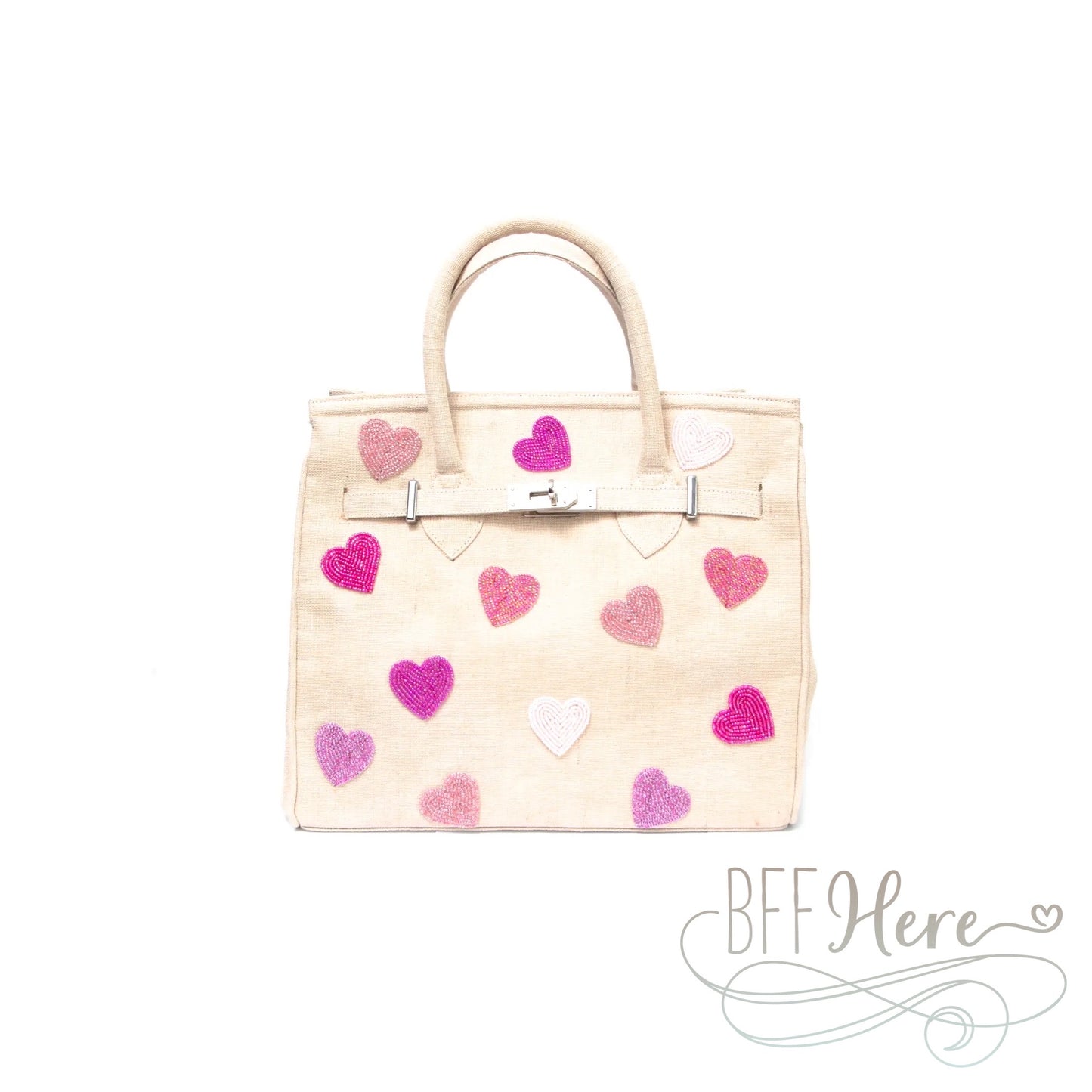 Lucy Beaded Hearts Handbag - BFF Here