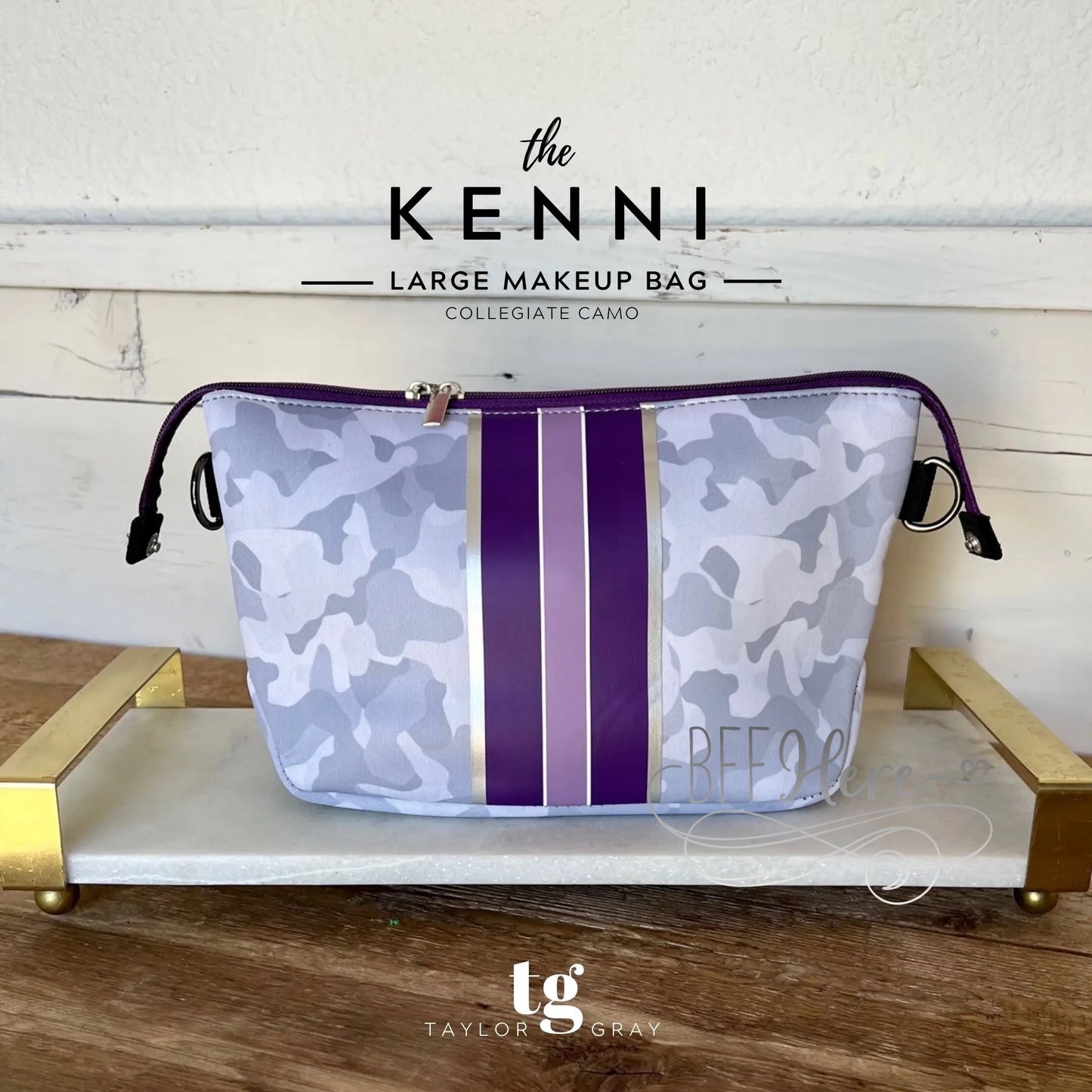 Neoprene Large Cosmetic Bag -- Kenni - BFF Here